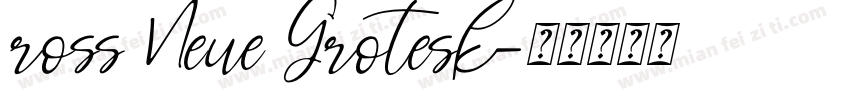 ross Neue Grotesk字体转换